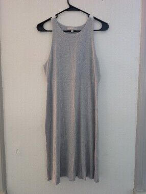 Athleta Heather Gray Sleeveless Midi Tank Dress